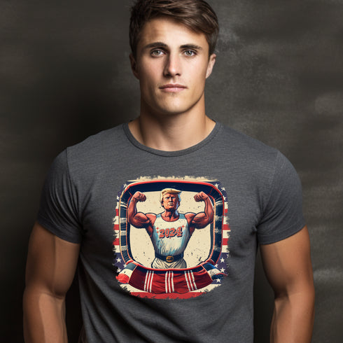 Support President Trump 2024 Crewneck T-Shirt-Unisex